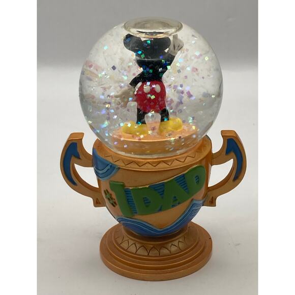 Disney Mickey Mouse Snow Globe Number 1 Dad 3.25" Tall - Picture 4 of 8
